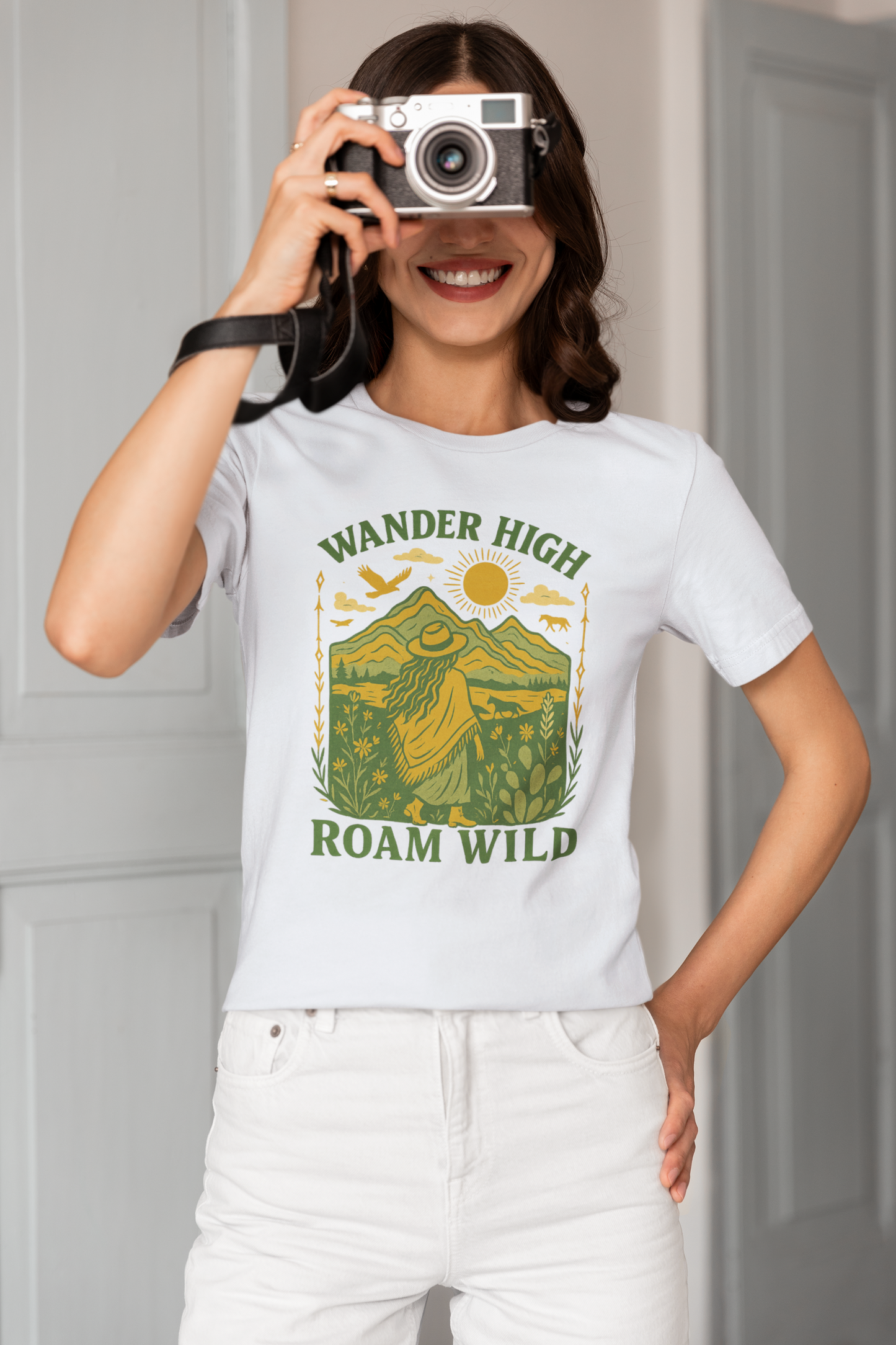 Wander High, Roam Wild – Boho Adventure T-Shirt
