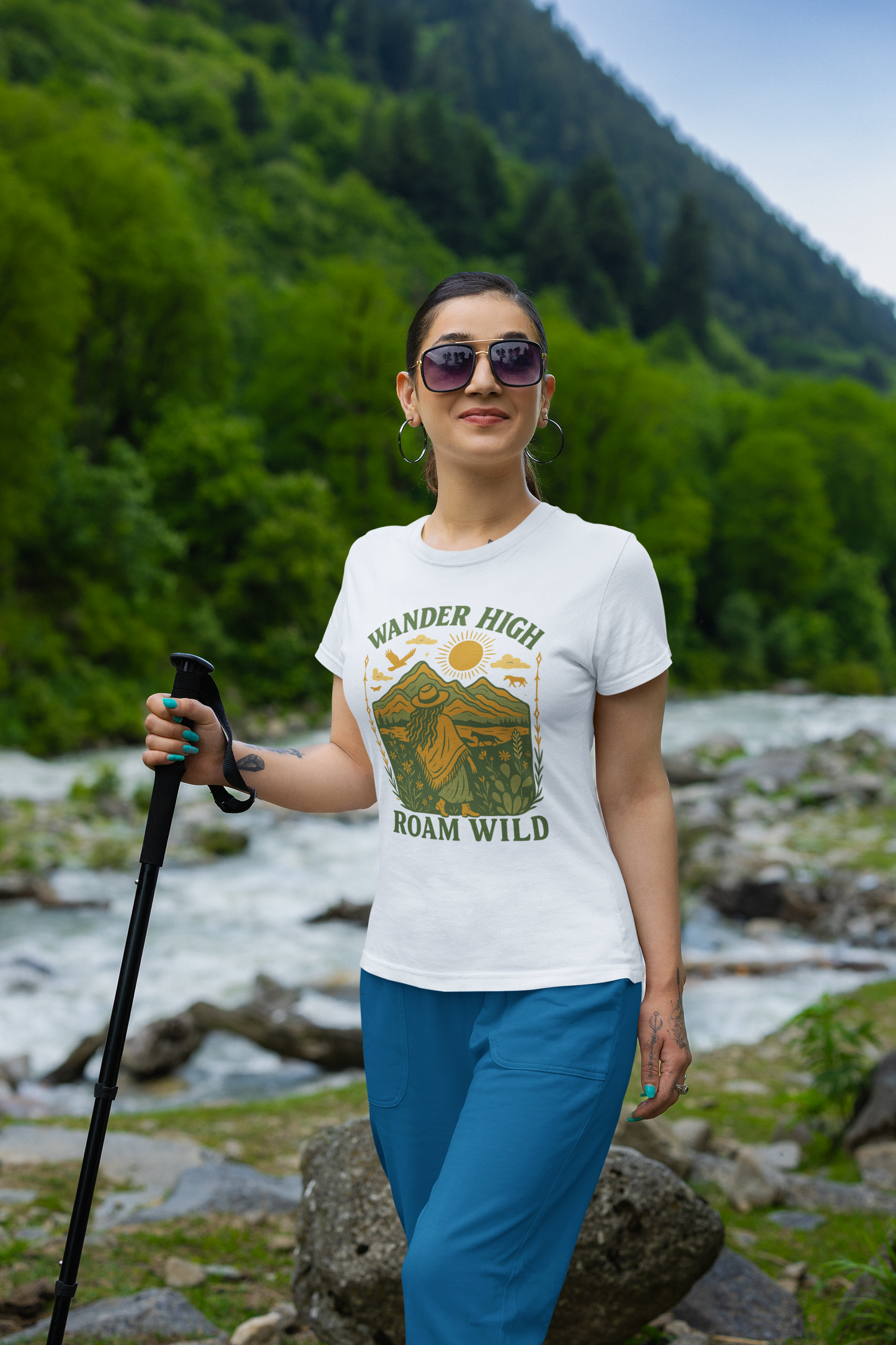 Wander High, Roam Wild – Boho Adventure T-Shirt