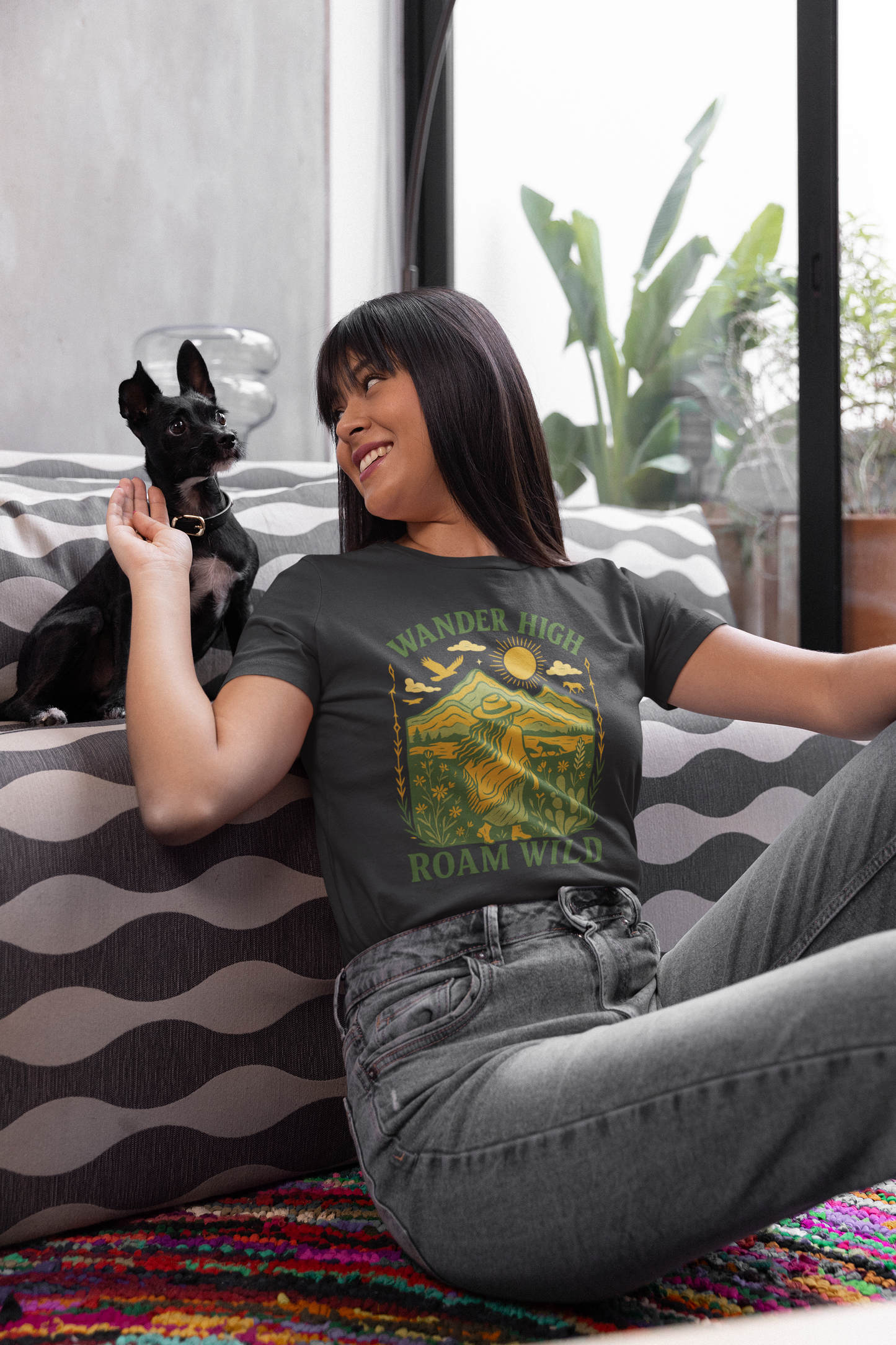 Wander High, Roam Wild – Boho Adventure T-Shirt