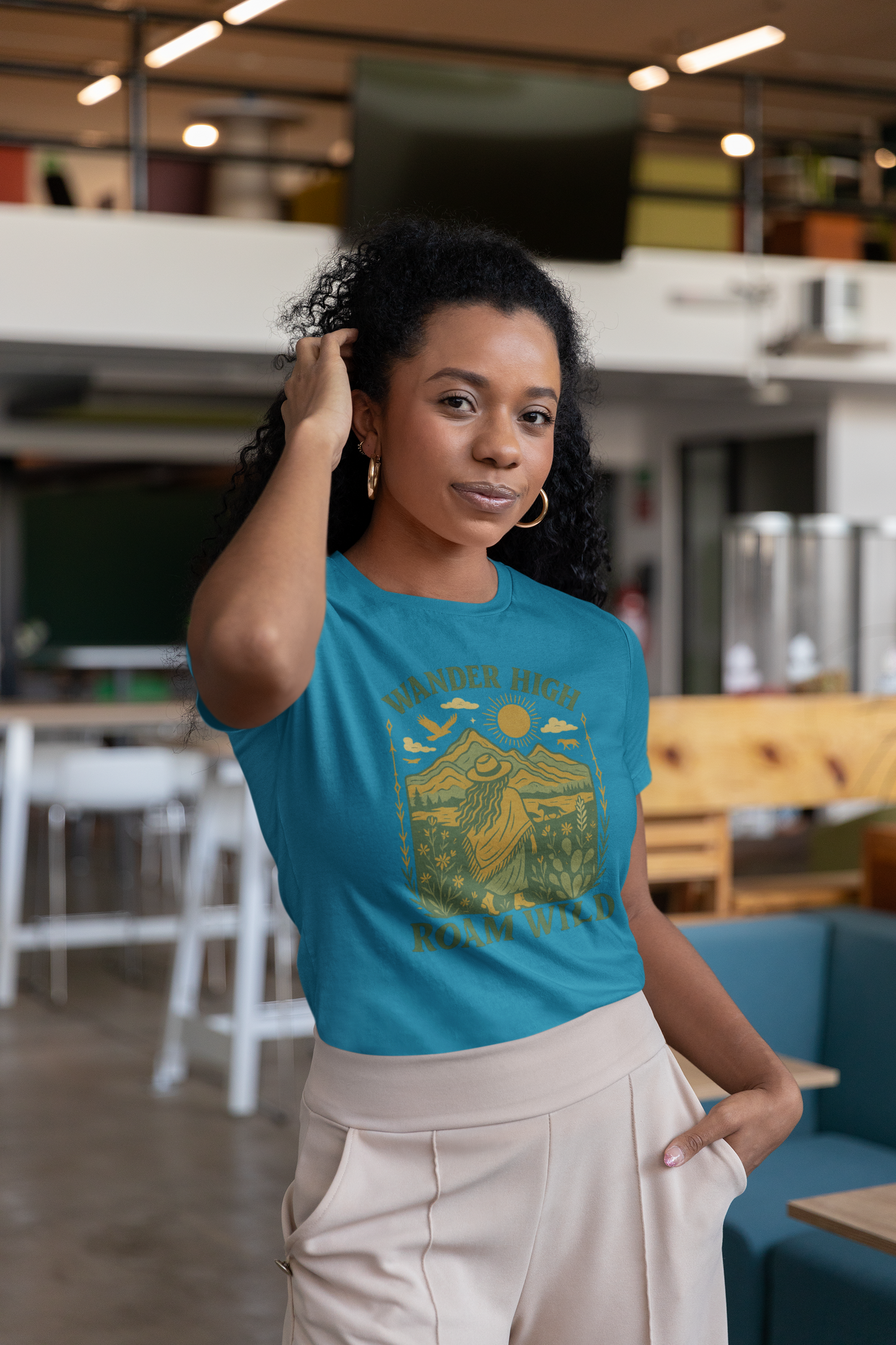 Wander High, Roam Wild – Boho Adventure T-Shirt
