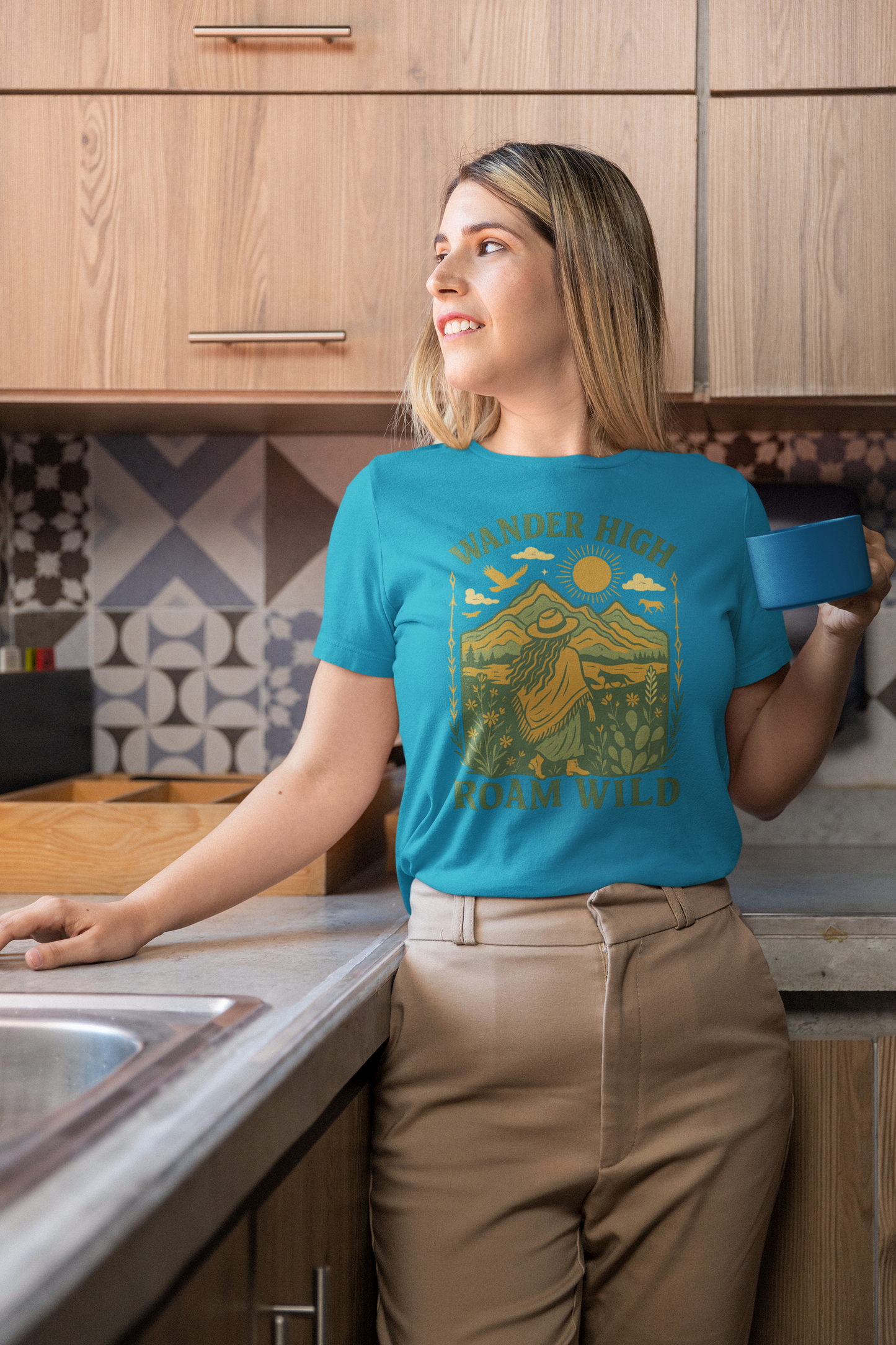 Wander High, Roam Wild – Boho Adventure T-Shirt
