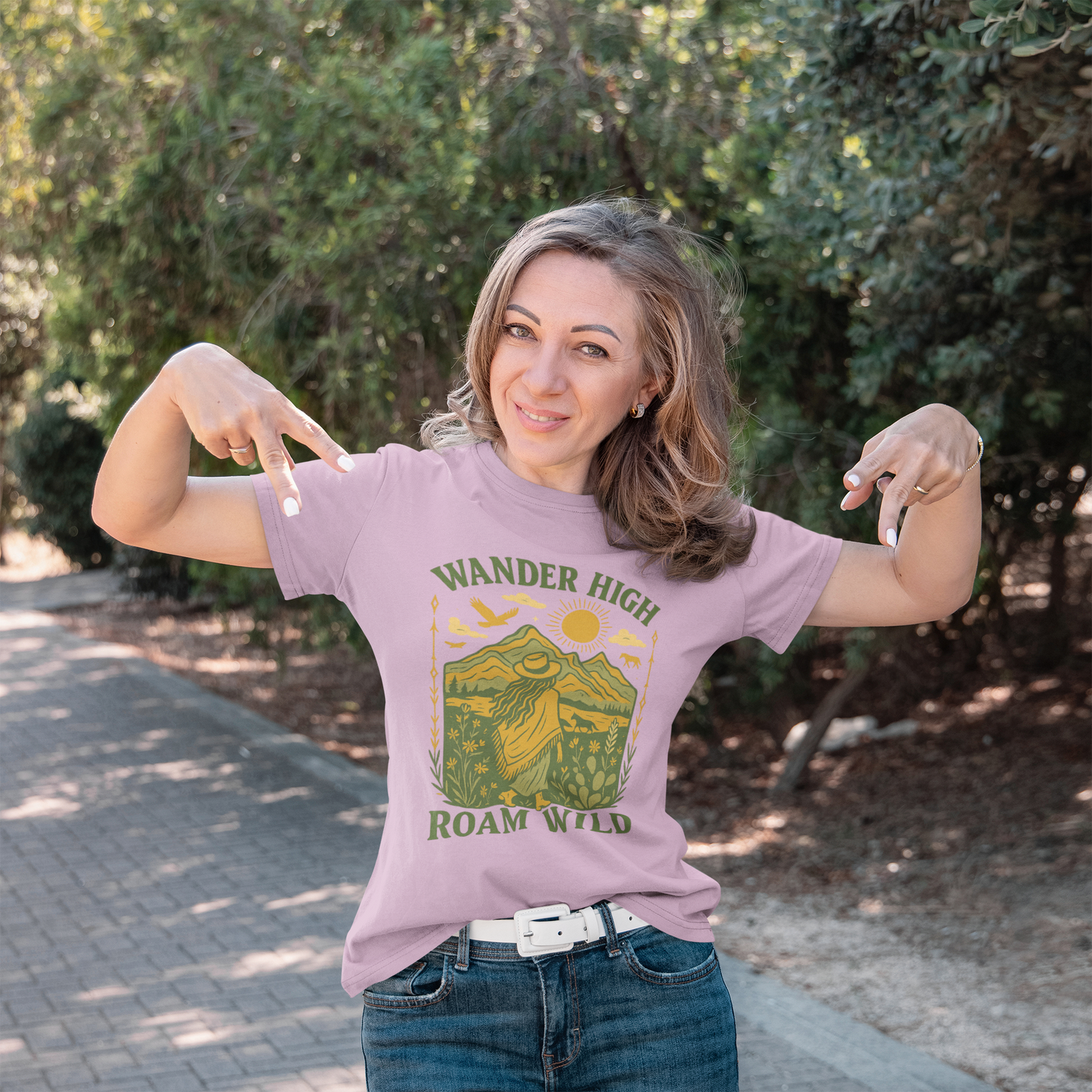 Wander High, Roam Wild – Boho Adventure T-Shirt