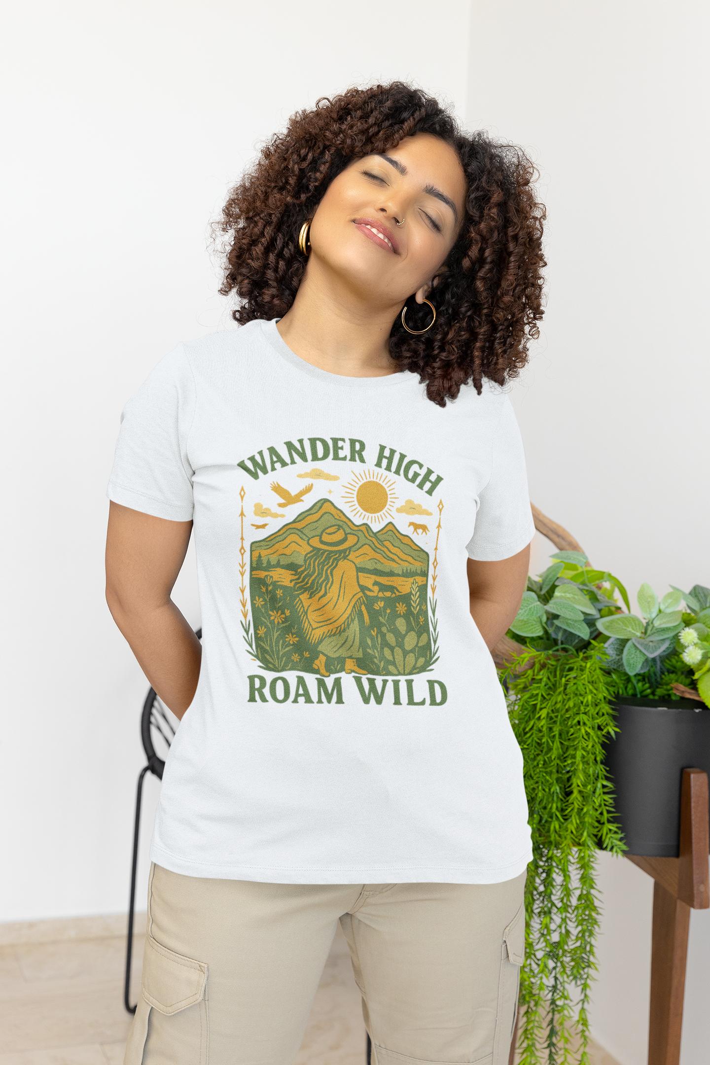 Wander High, Roam Wild – Boho Adventure T-Shirt