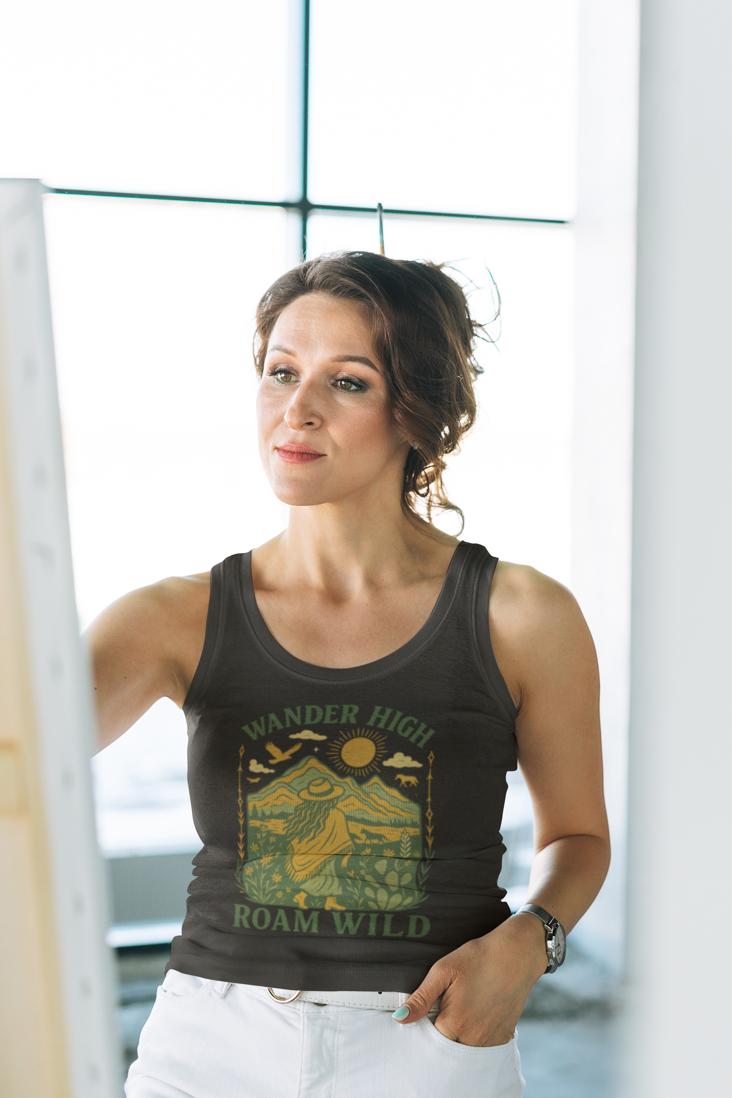 Wander High, Roam Wild – Boho Adventure Tank Top