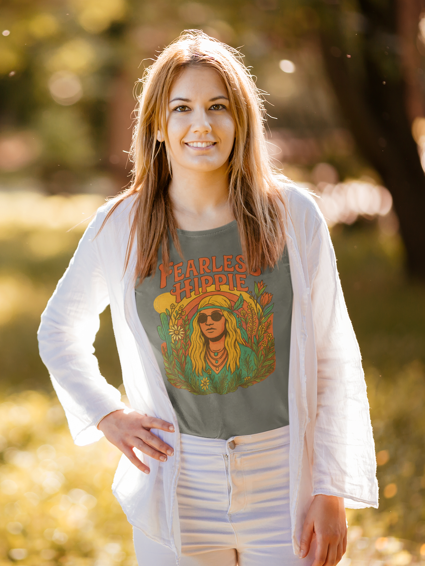 Fearless Hippie ā Retro Boho Shirt for Free Spirits T-Shirt