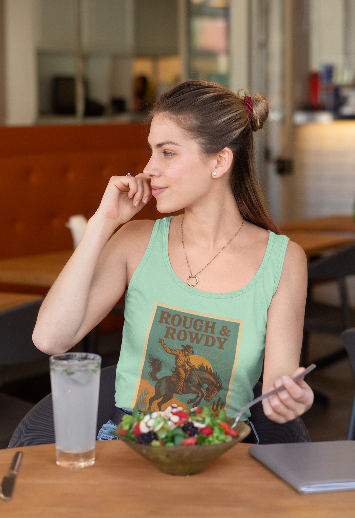 Rough & Rowdy – Classic Cowboy Bronc Rider Tank Top