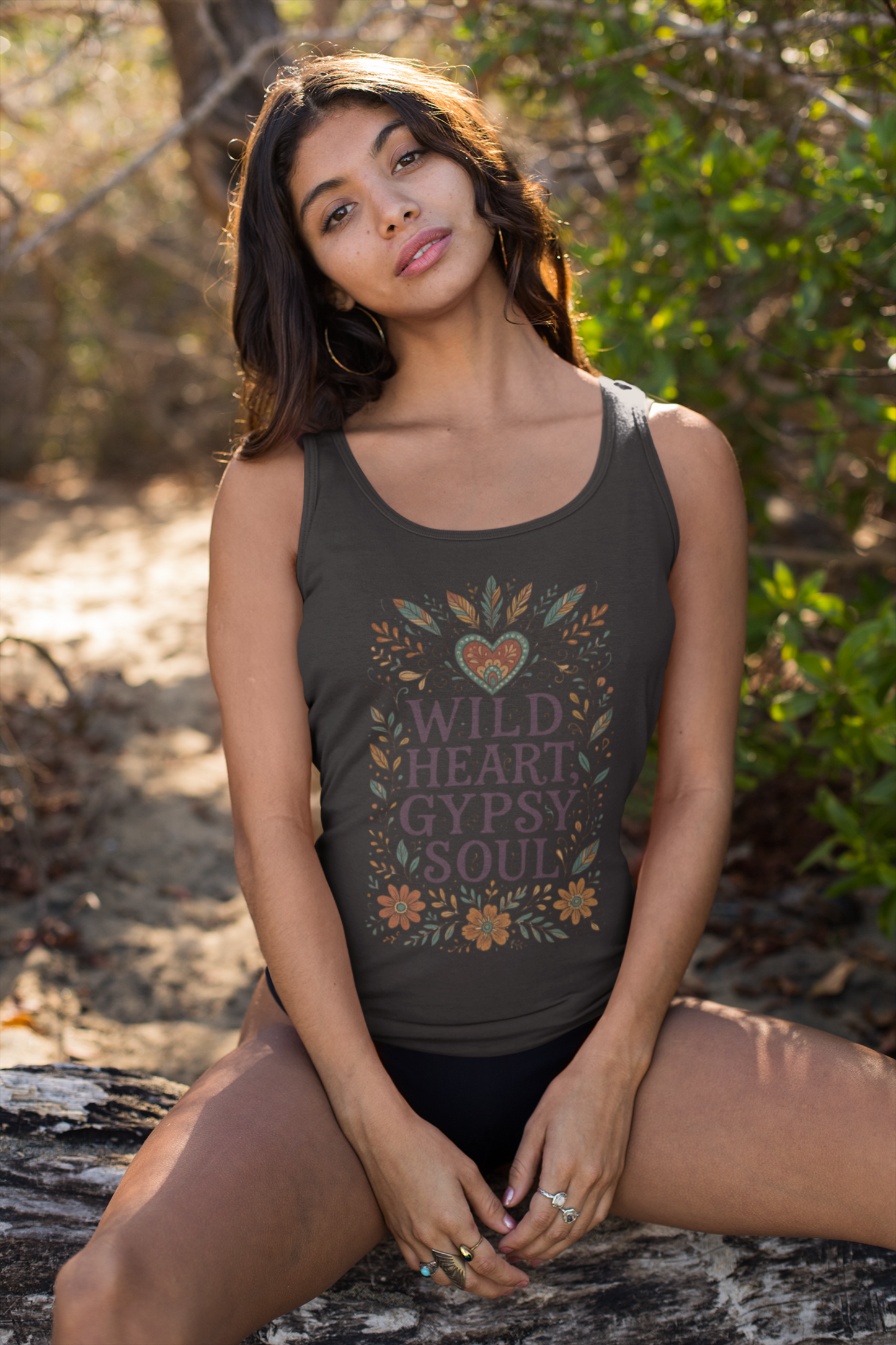 Wild Heart, Gypsy Soul – Boho Floral Tank Top