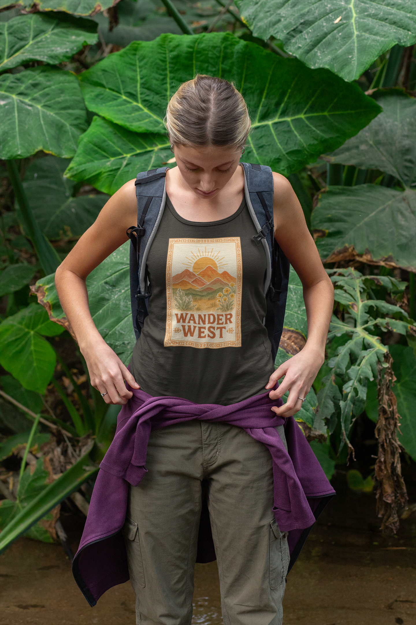 Wander West – Adventure & Western Spirit Graphic Tank Top