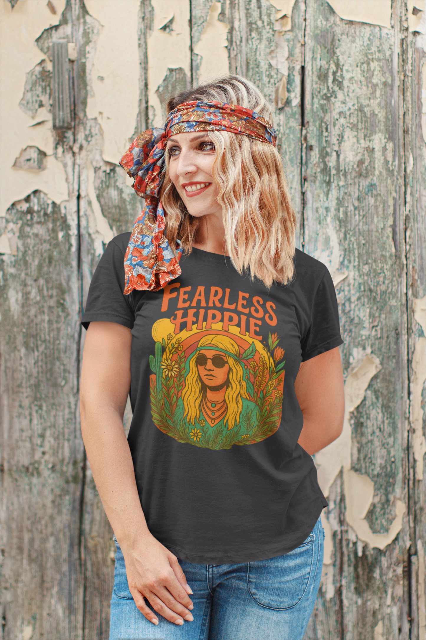 Fearless Hippie ā Retro Boho Shirt for Free Spirits T-Shirt