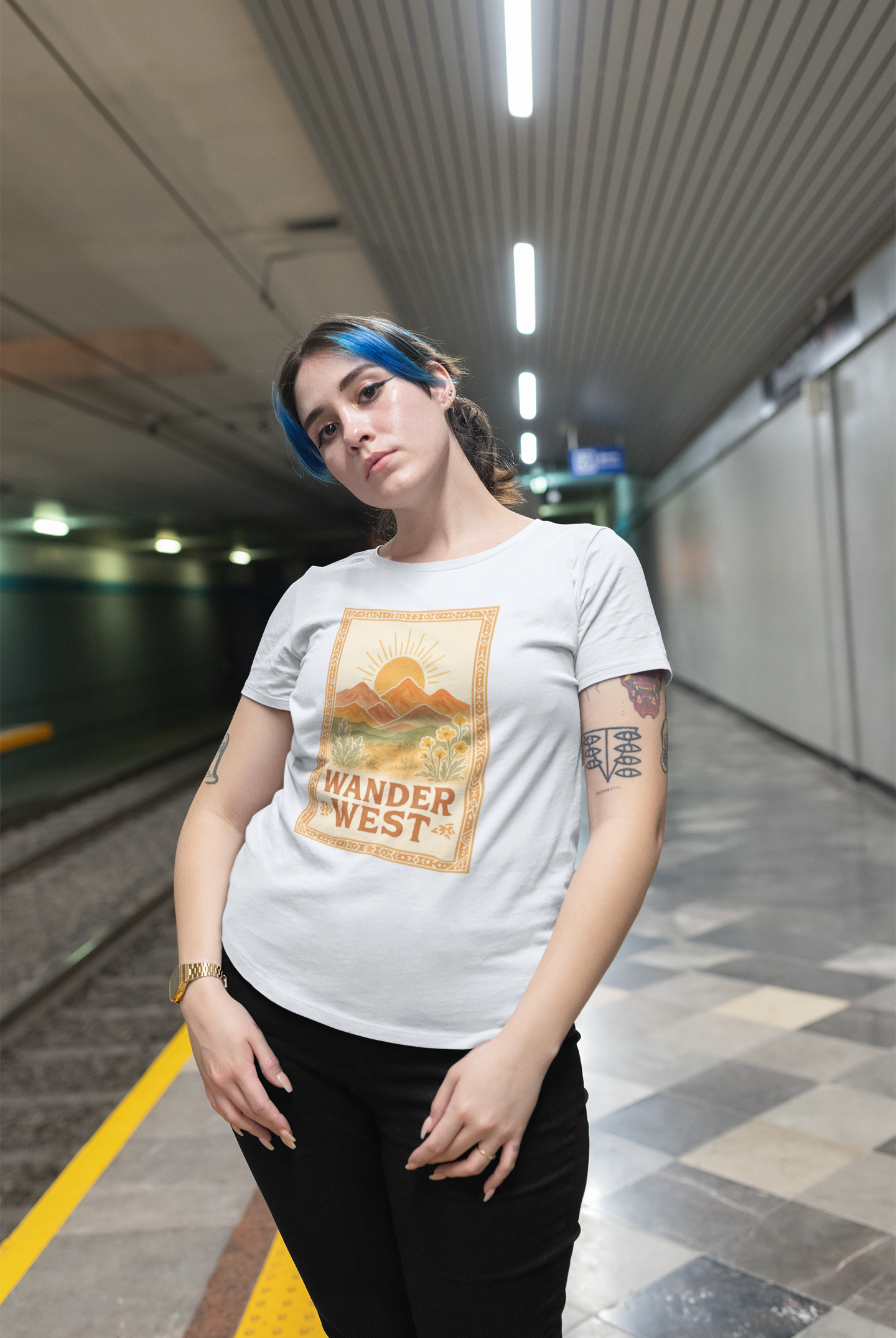 Wander West – Adventure & Western Spirit Graphic Tshirt