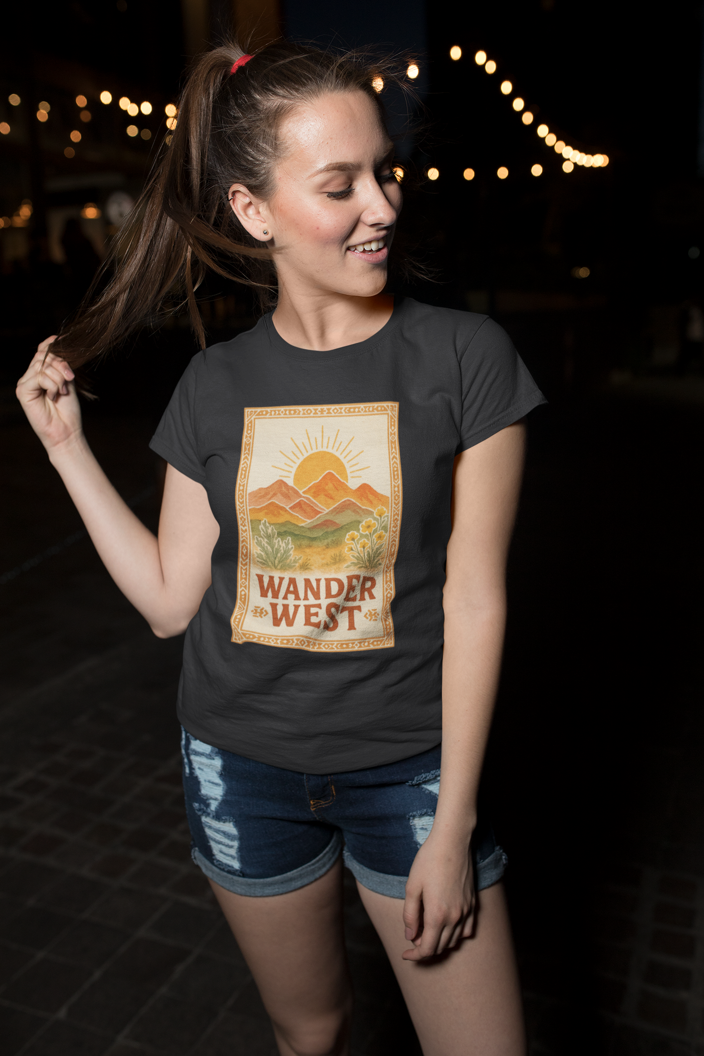 Wander West – Adventure & Western Spirit Graphic Tshirt