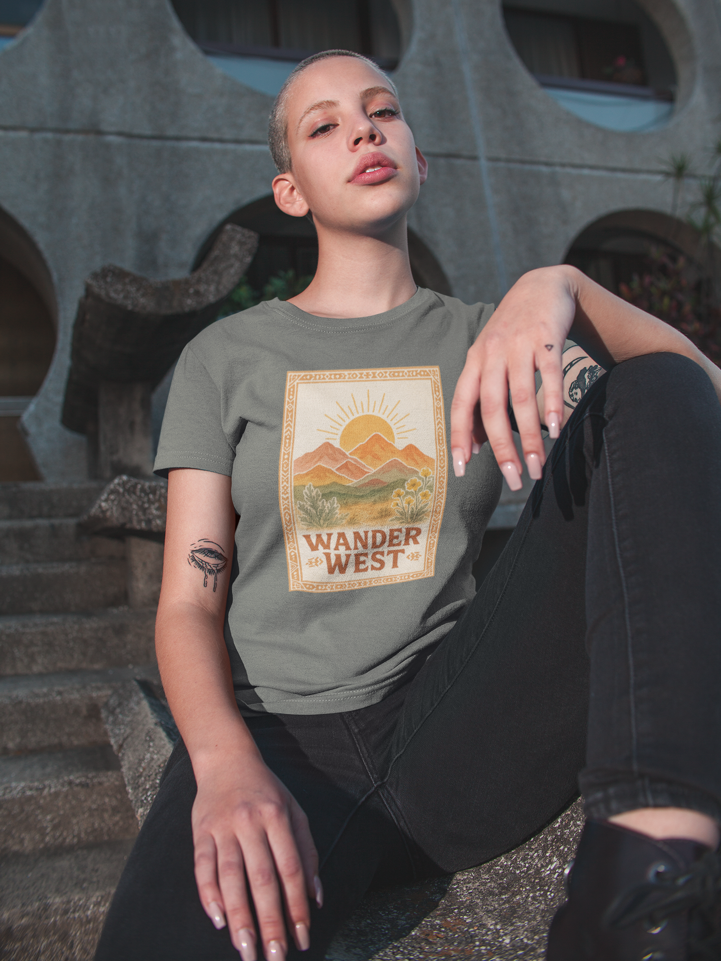 Wander West – Adventure & Western Spirit Graphic Tshirt