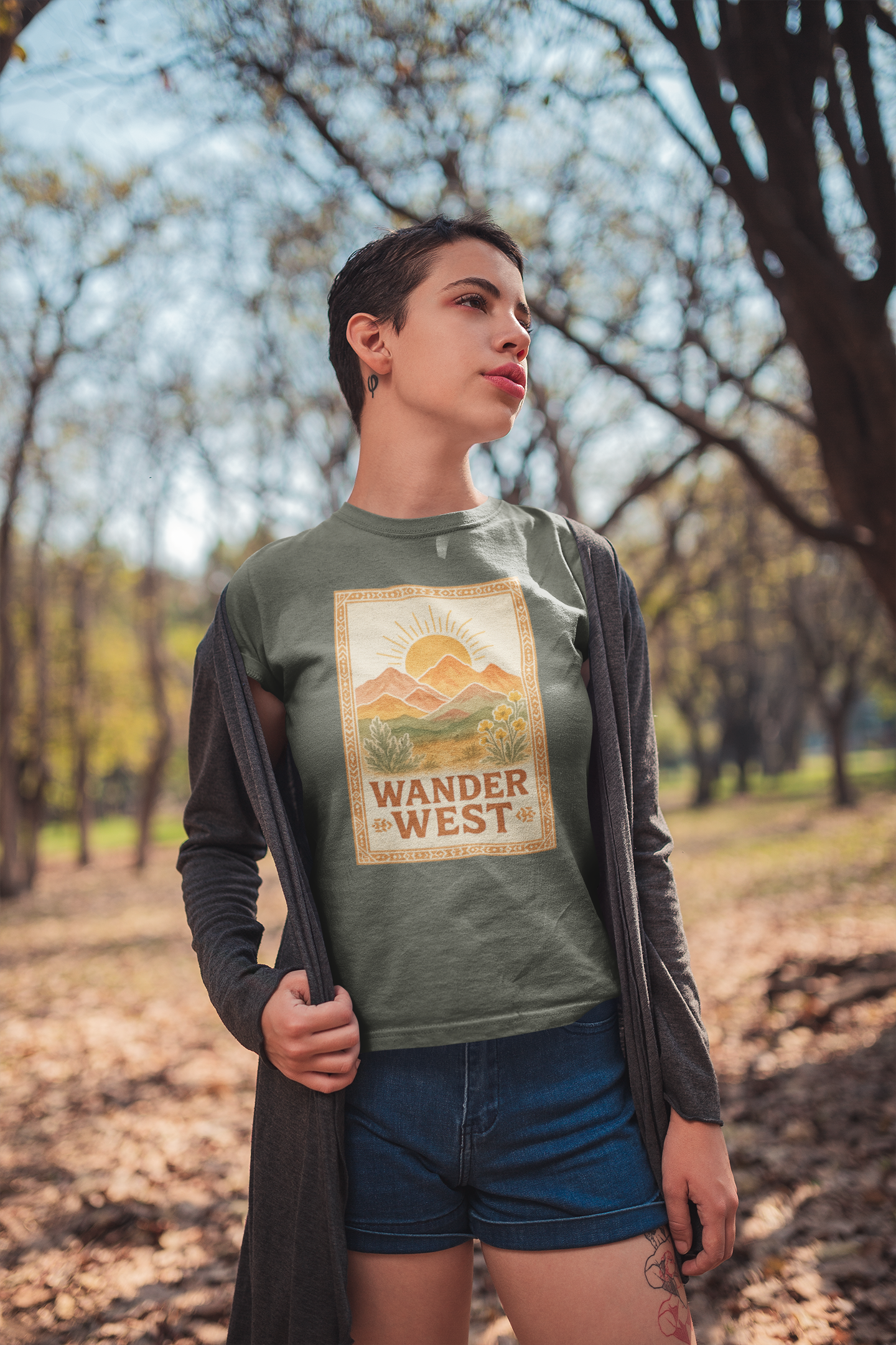 Wander West – Adventure & Western Spirit Graphic Tshirt