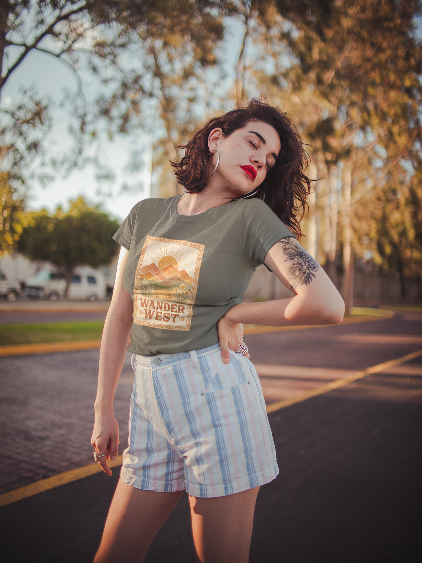 Wander West – Adventure & Western Spirit Graphic Tshirt