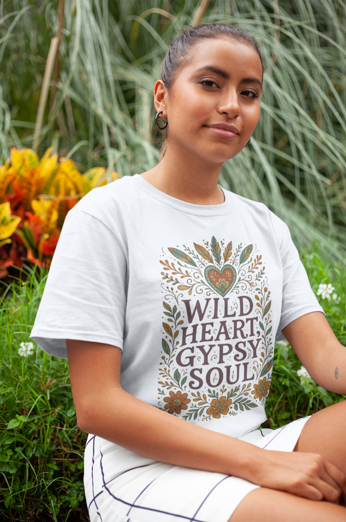 Wild Heart, Gypsy Soul – Boho Floral T-Shirt