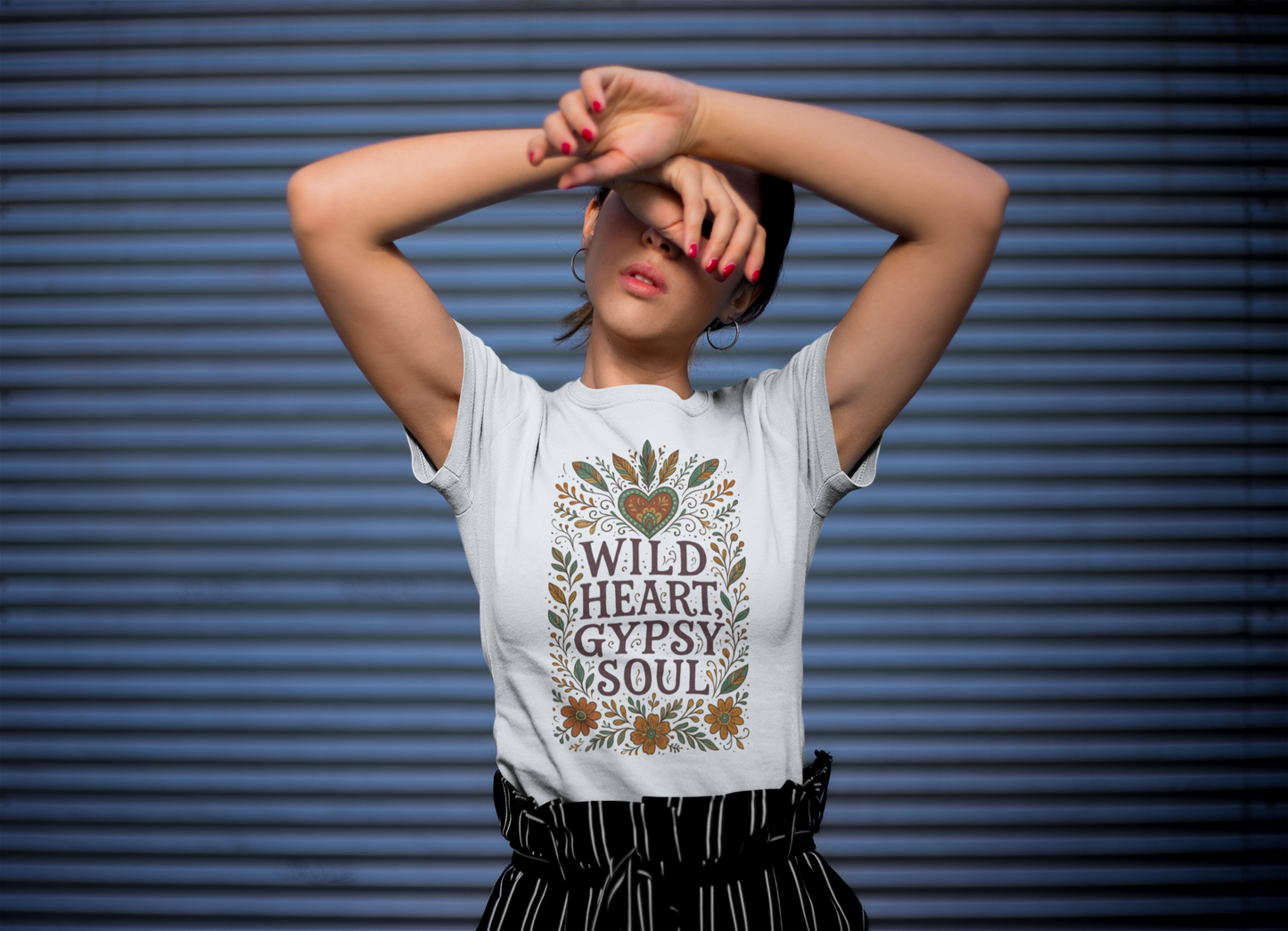 Wild Heart, Gypsy Soul – Boho Floral T-Shirt