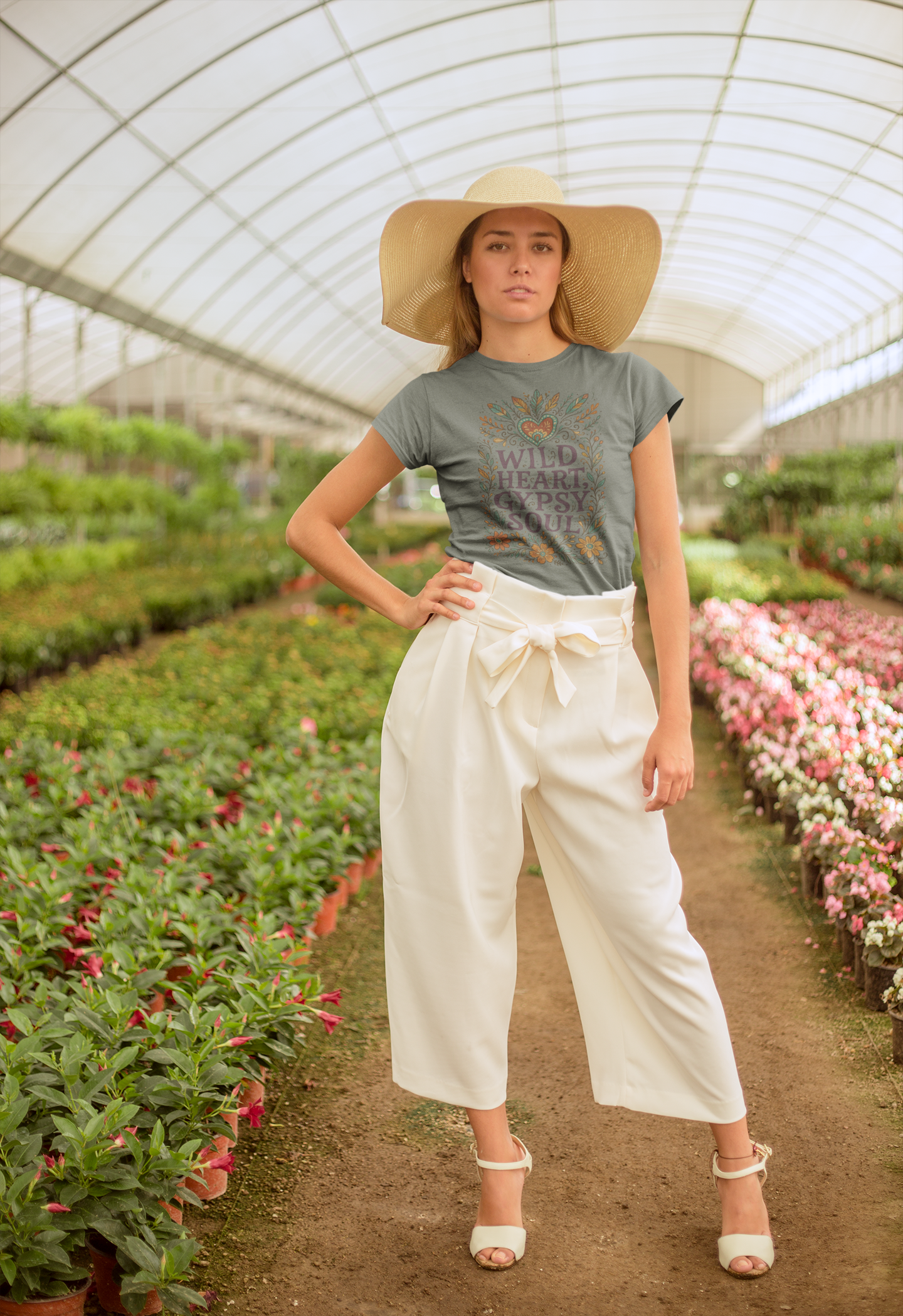 Wild Heart, Gypsy Soul – Boho Floral T-Shirt