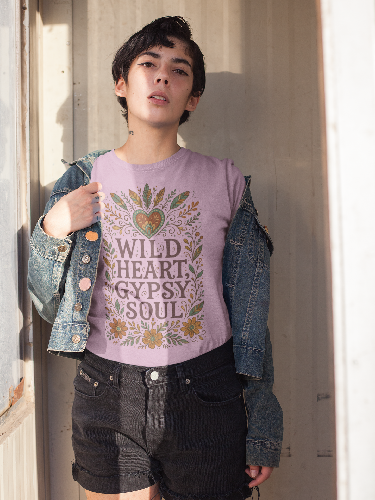 Wild Heart, Gypsy Soul – Boho Floral T-Shirt