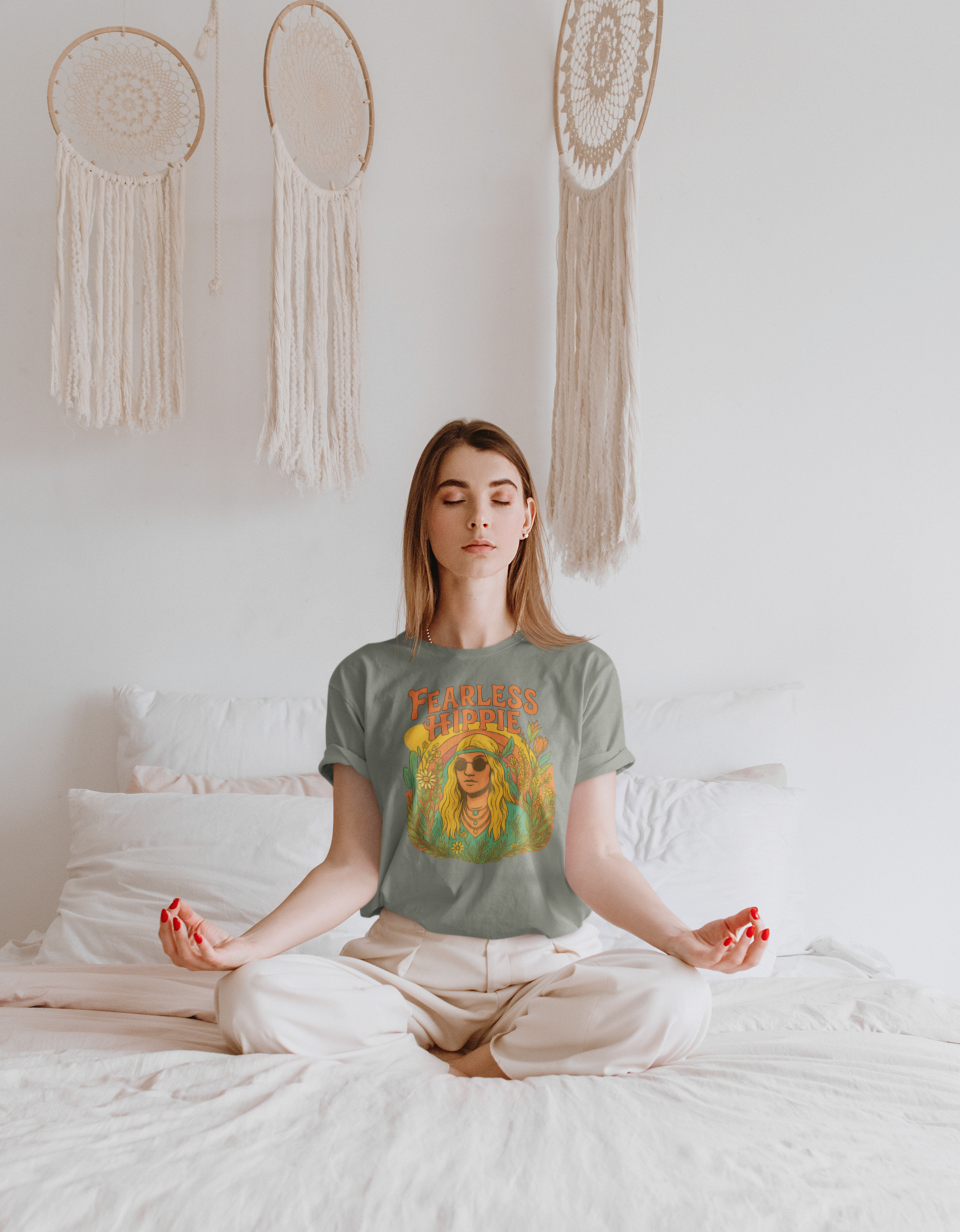 Fearless Hippie ā Retro Boho Shirt for Free Spirits T-Shirt