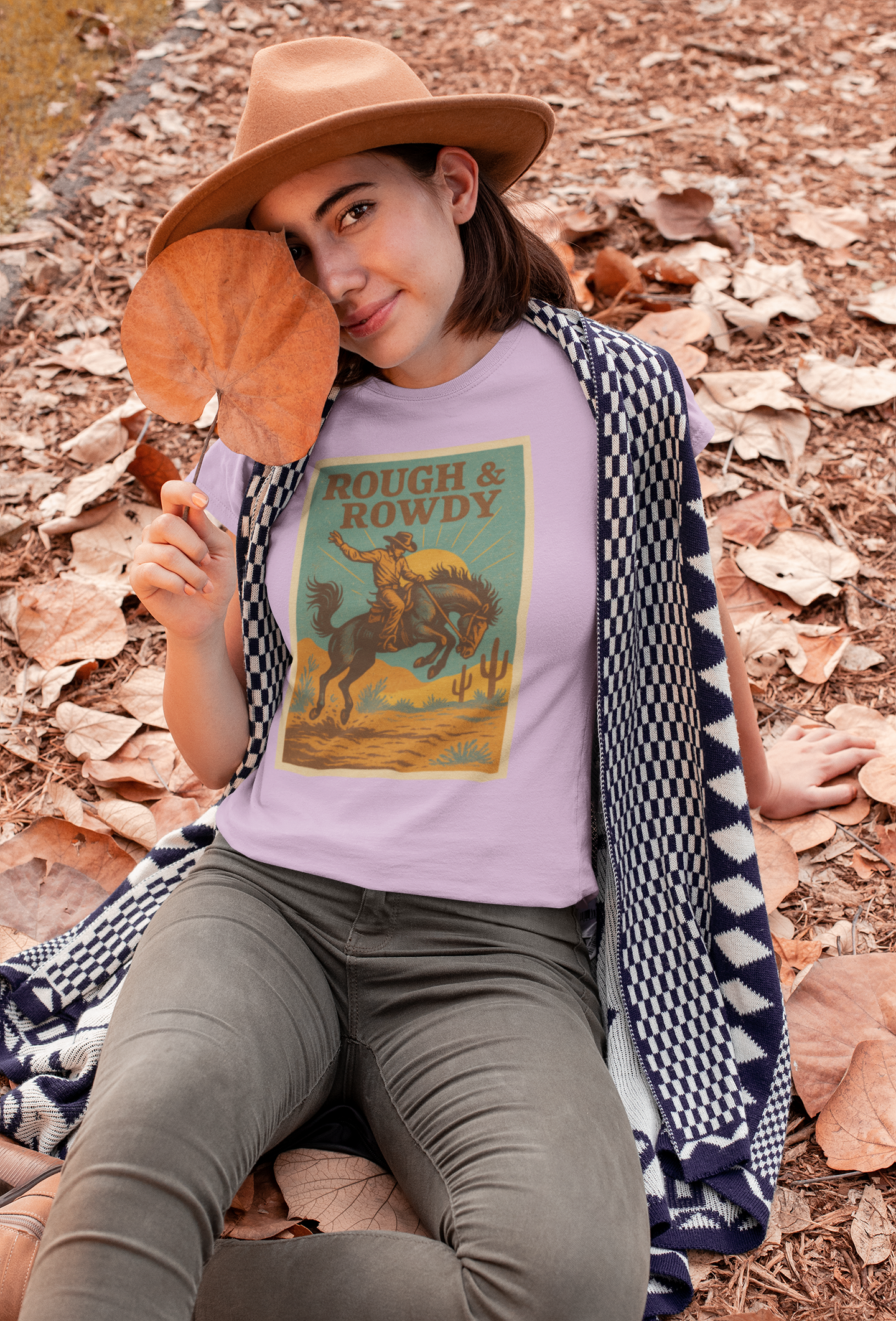 Rough & Rowdy – Classic Cowboy Bronc Rider T-Shirt