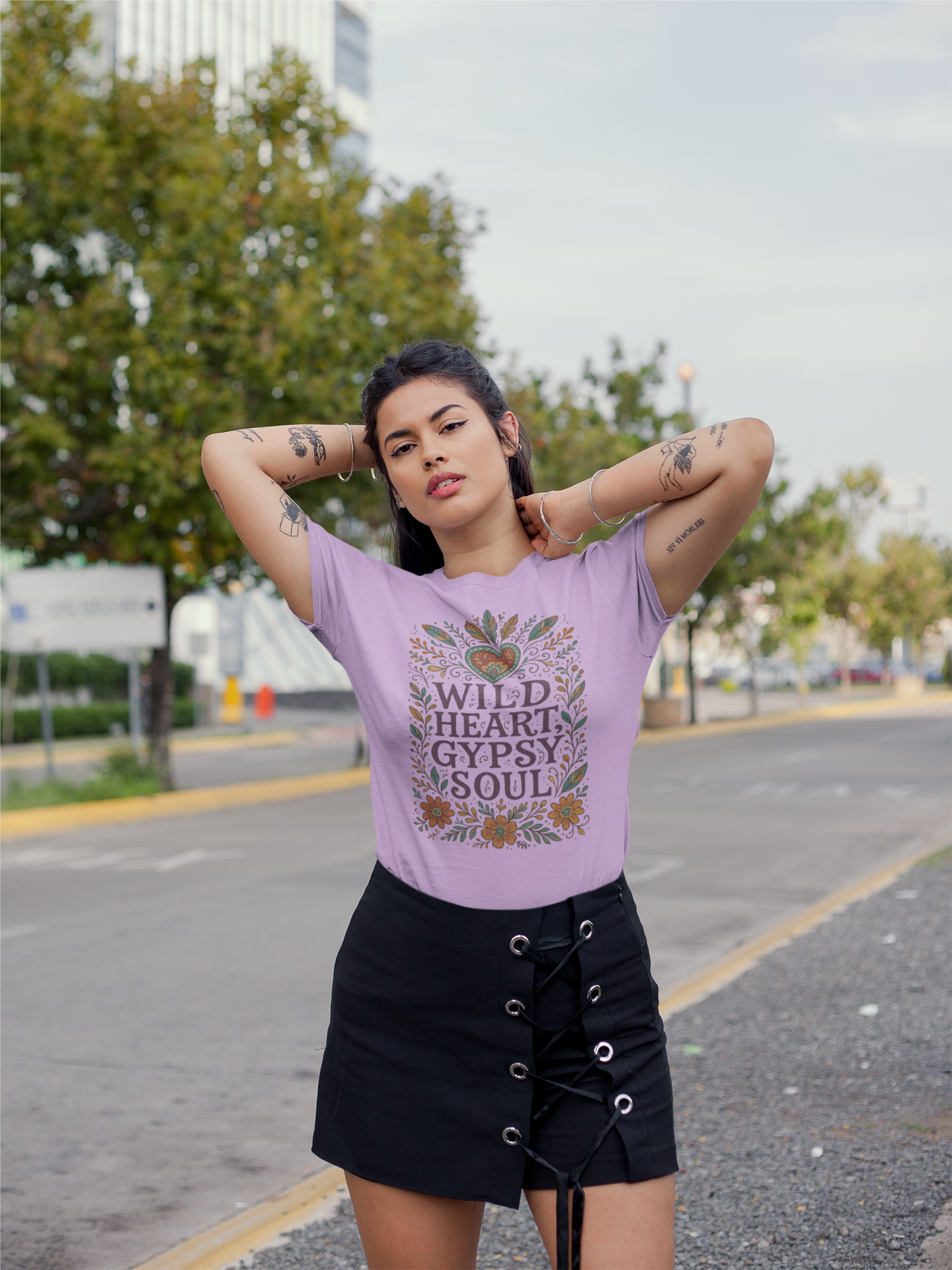 Wild Heart, Gypsy Soul – Boho Floral T-Shirt