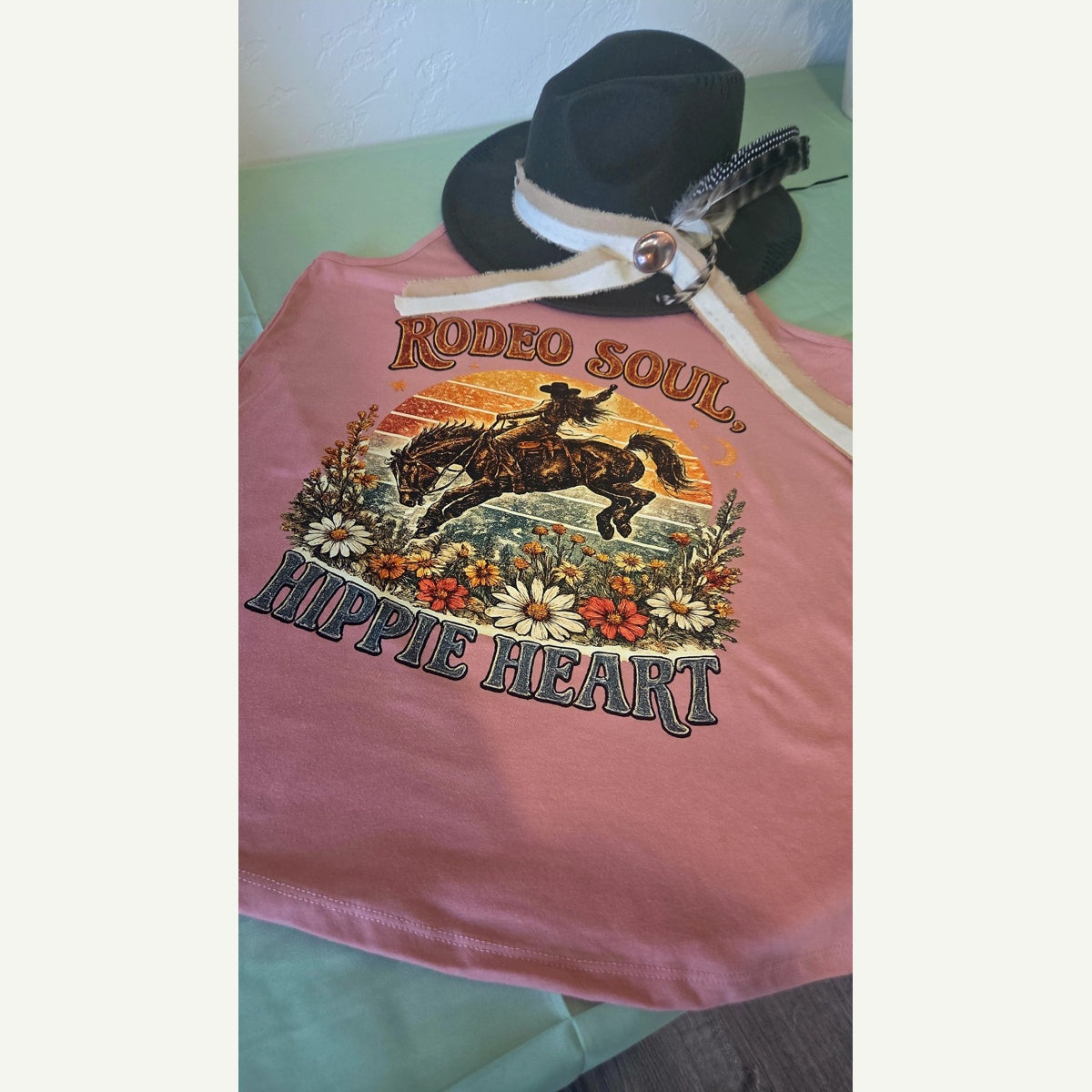 Rodeo Soul, Hippie Heart – Western Graphic Tank Top